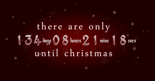 christmas countdown via xmasclock.com/